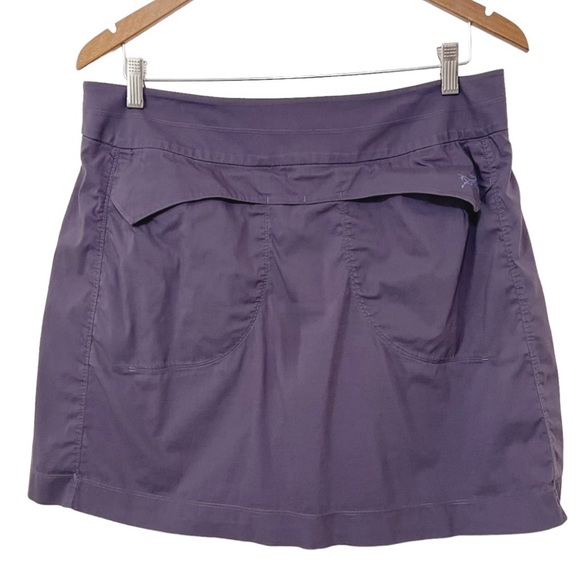 Arc'teryx Trim Fit Wrap Skort Size L Womens Purple Stretch Front Back Pockets - Picture 6 of 12
